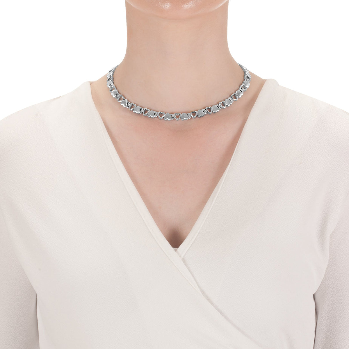 Ladies Magnetic Therapy Necklace Titanium